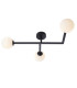 Spa Bathroom Ceiling Light Matt Black Matt Opal Glass-1