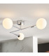 Spa Bathroom Ceiling Light Chrome Matt Opal Glass-4