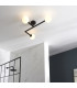 Spa Bathroom Ceiling Light Matt Black Matt Opal Glass-5