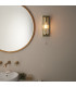 Taylor Bathroom Wall Lamp Satin Brass Clear Ribbed Glass-5