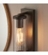 Taylor Bathroom Wall Lamp Dark Bronze Clear Ribbed Glass-4