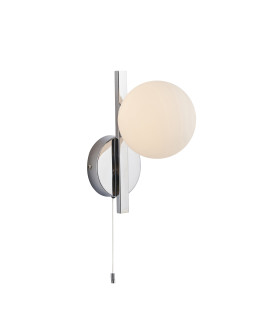 Spa Bathroom Wall Lamp Chrome Matt Opal Glass-1