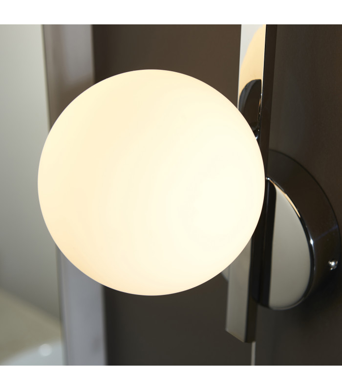 Spa Bathroom Wall Lamp Chrome Matt Opal Glass-7