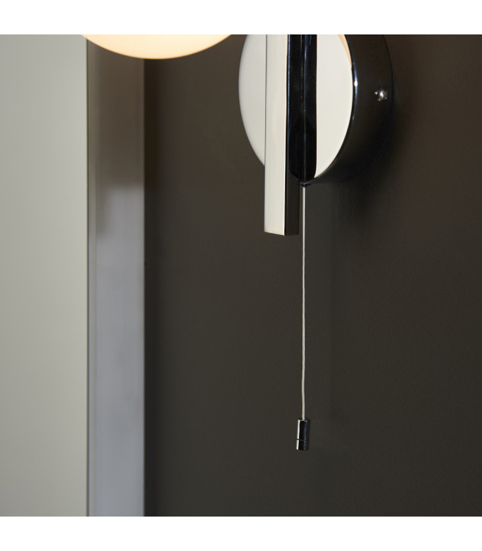 Spa Bathroom Wall Lamp Chrome Matt Opal Glass-9