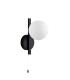 Spa Bathroom Wall Lamp Matt Black Matt Opal Glass-7