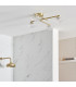 Mobias Bathroom Ceiling Light Satin Brass Clear Ribbed Glass-6