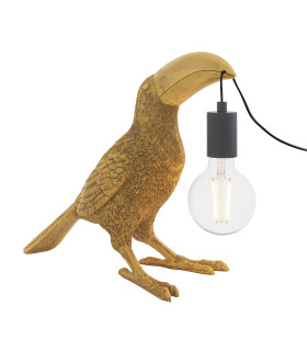 Toucan Table Lamp Vintage Gold Matt Black-1