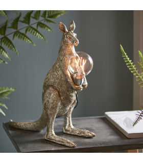 Kangaroo Table Lamp Vintage Silver Chrome-2