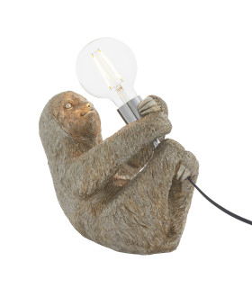 Sloth Table Lamp Vintage Silver Chrome-1