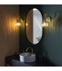Kendall Bathroom Wall Lamp Satin Brass Clear Ribbed Glass-4