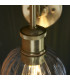 Kendall Bathroom Wall Lamp Satin Brass Clear Ribbed Glass-6