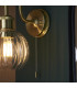 Kendall Bathroom Wall Lamp Satin Brass Clear Ribbed Glass-7