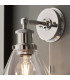 Toulon Bathroom Wall Lamp Chrome Clear Glass-5