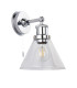 Toulon Bathroom Wall Lamp Chrome Clear Glass-6