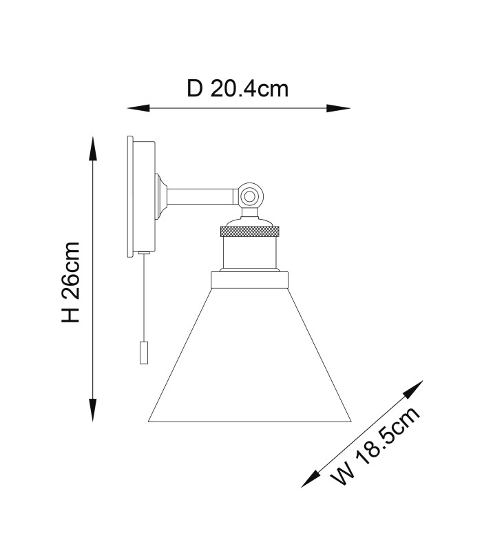 Toulon Bathroom Wall Lamp Chrome Clear Glass-7