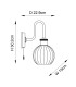 Kendall Bathroom Wall Lamp Satin Brass Clear Ribbed Glass-10
