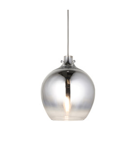Panther Dome Pendant Light Chrome Ombre Glass Chrome-1