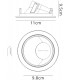 Recessed Downlight Round, 1 x GU10 (Max 12W), Matt White - 2
