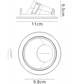Recessed Downlight Round, 1 x GU10 (Max 12W), Matt White - 2