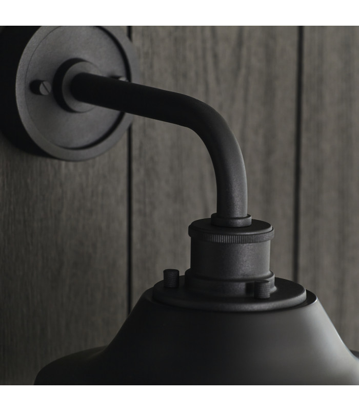 Lloyd Bathroom Wall Lamp Textured Matt Black With Clear Glass-7