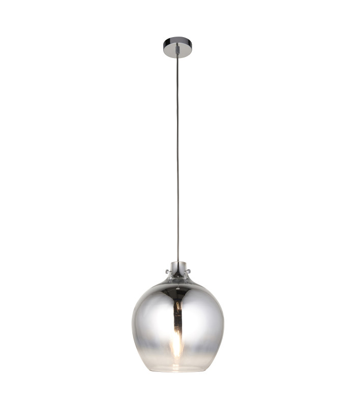 Panther Dome Pendant Light Chrome Ombre Glass Chrome-7
