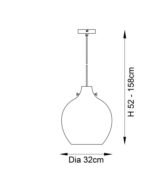 Panther Dome Pendant Light Chrome Ombre Glass Chrome-9