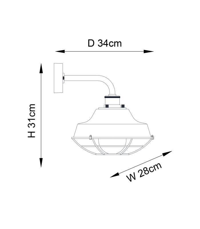 Lloyd Bathroom Wall Lamp Textured Matt Black With Clear Glass-10