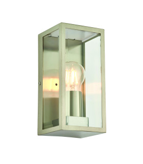 Oxford Outdoor Wall Lantern Brushed Stainless Steel Clear Glass-1