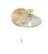 Mobias Bathroom Wall Lamp Satin Brass Clear Ribbed Glass-1