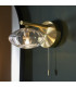 Mobias Bathroom Wall Lamp Satin Brass Clear Ribbed Glass-2