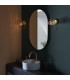Mobias Bathroom Wall Lamp Satin Brass Clear Ribbed Glass-3