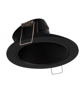 Recessed Downlight Round, 1 x GU10 (Max 12W), Matt Black - 1
