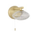 Mobias Bathroom Wall Lamp Satin Brass Clear Ribbed Glass-8