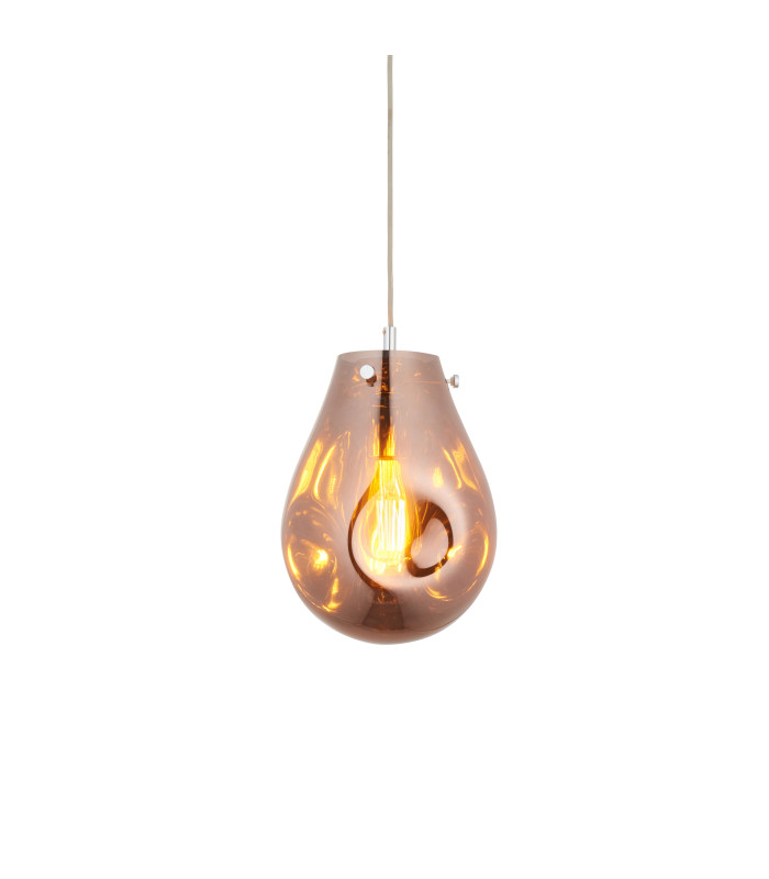Europa Pendant Light Copper Metallic Glass Chrome-1