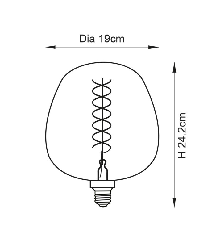 Helix E27 Bulb Smoked Glass-9