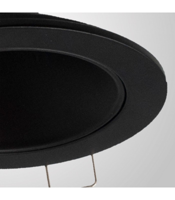 Recessed Downlight Round, 1 x GU10 (Max 12W), Matt Black - 6
