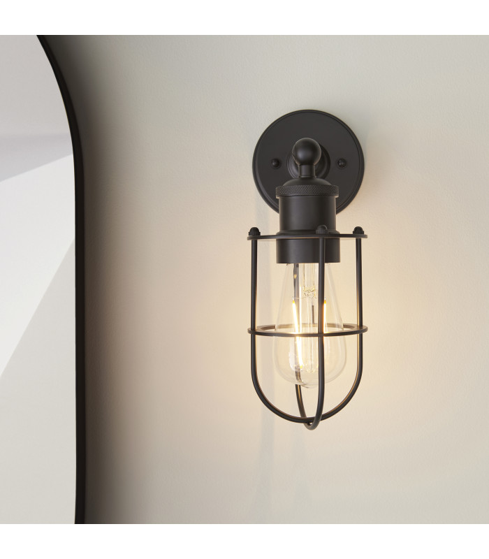 Crew Bathroom Wall Lamp Matt Black-4