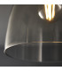 Urban Bowl Semi Flush Ceiling Light Smokey Grey Tinted Glass Black Chrome-8