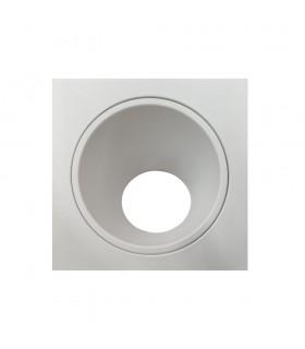 Recessed Downlight Square, 1 x GU10 (Max 12W), Matt White - 1