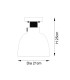Urban Bowl Semi Flush Ceiling Light Smokey Grey Tinted Glass Black Chrome-10