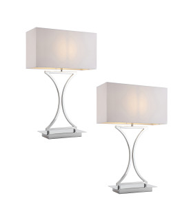 Epalle - Twin Pack - Table Lamp Chrome White-1