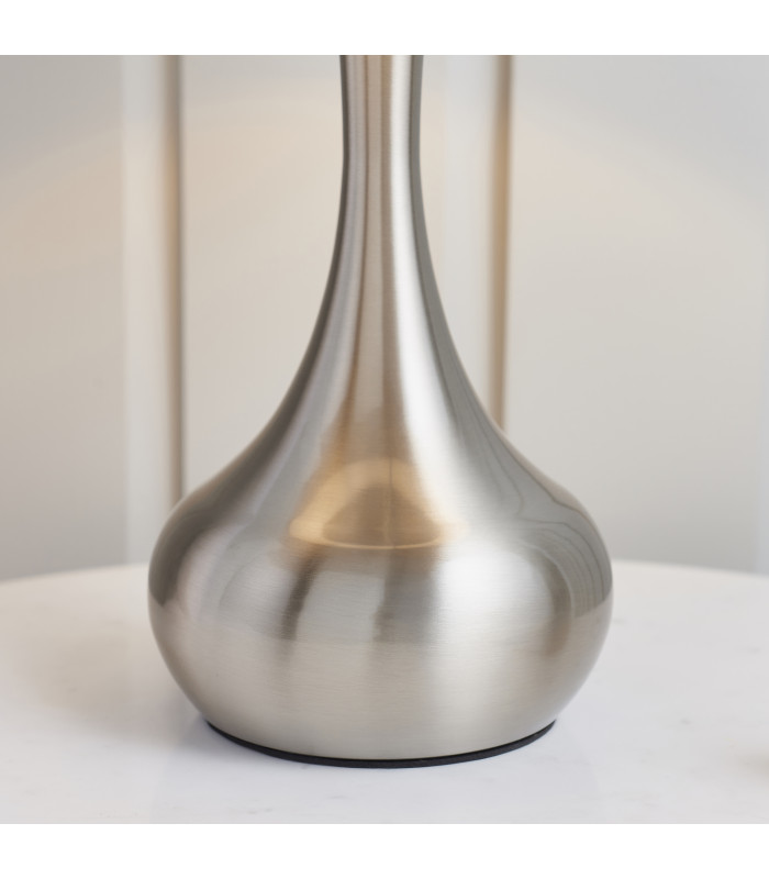 Piccadilly - Twin Pack - Table Lamp Satin Nickel Grey-6