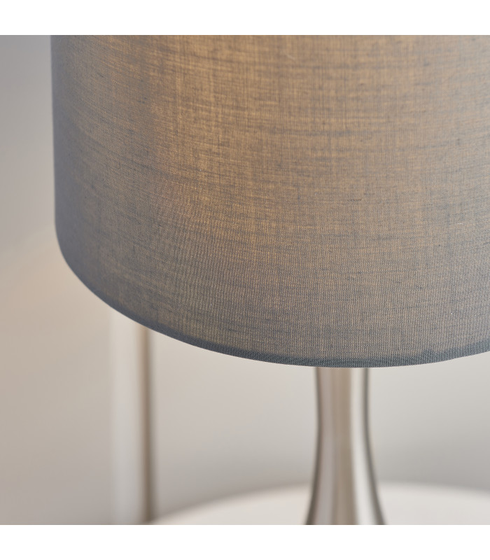 Piccadilly - Twin Pack - Table Lamp Satin Nickel Grey-7