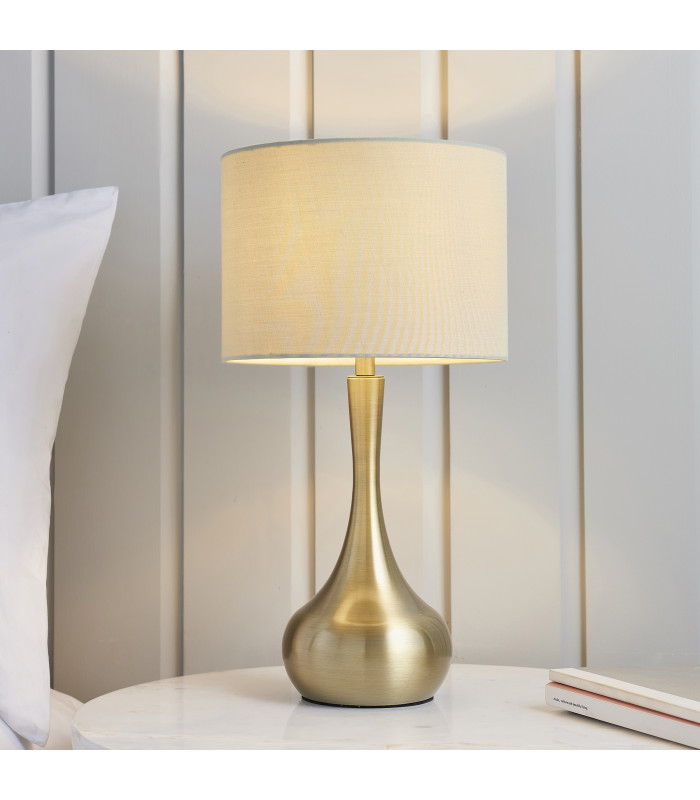 Piccadilly - Twin Pack - Table Lamp Soft Brass Taupe-4