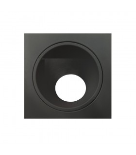Recessed Downlight Square, 1 x GU10 (Max 12W), Matt Black - 1