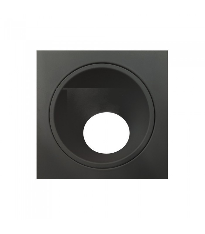 Recessed Downlight Square, 1 x GU10 (Max 12W), Matt Black - 1