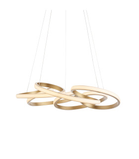 Kirana Integrated LED Pendant Light Satin Gold White Silicone-1