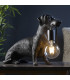 Dachshund Table Lamp Matt Black-2