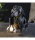 Dachshund Table Lamp Matt Black-3