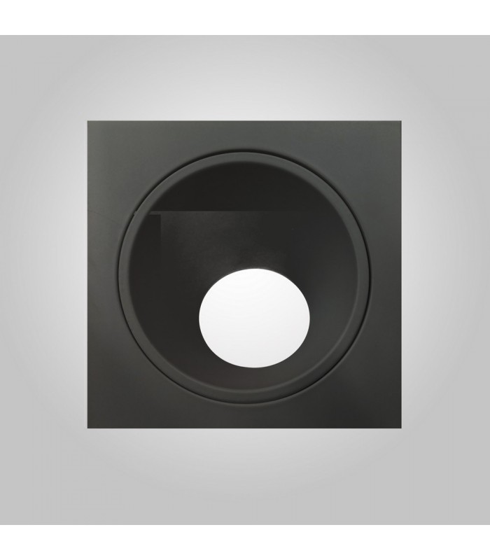 Recessed Downlight Square, 1 x GU10 (Max 12W), Matt Black - 3